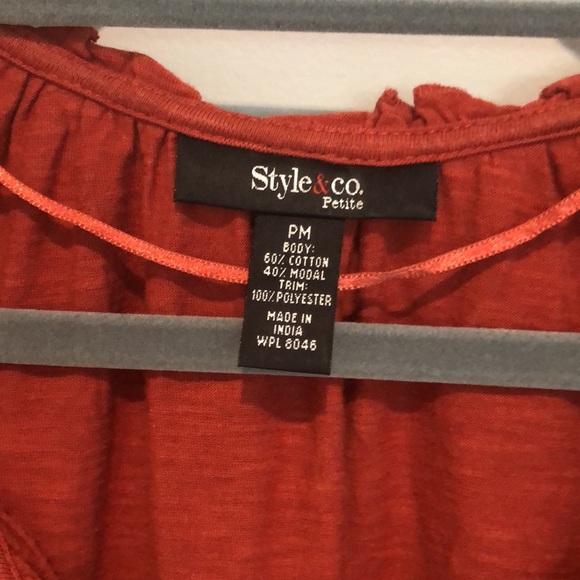 END OF YEAR SALE! | Style & Co Petite Orange Tunic - Picture 2 of 2